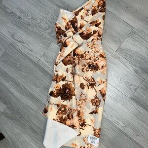 New ASOS design one shoulder asymmetrical floral dress